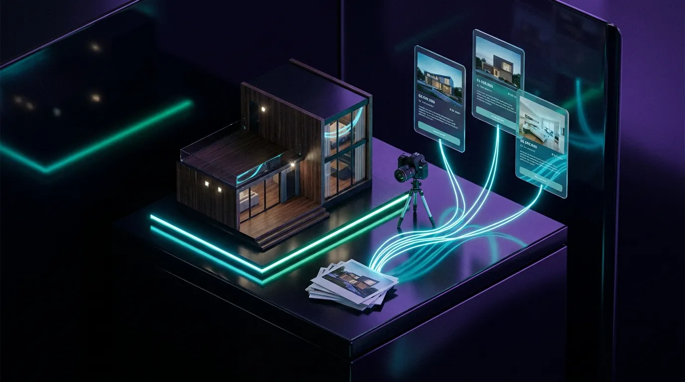 AI automatizácia pre odvetvie Realitné kancelárie — ilustrácia