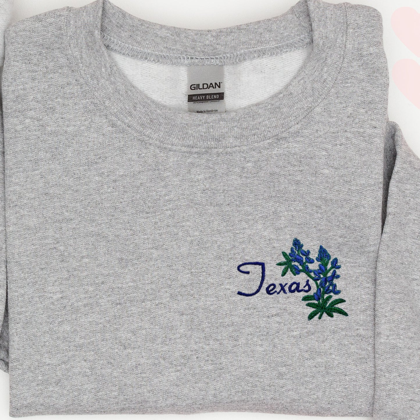 Elevate Your Style with "Texas" Beautiful Right-Side Embroidered Sweatshirt.