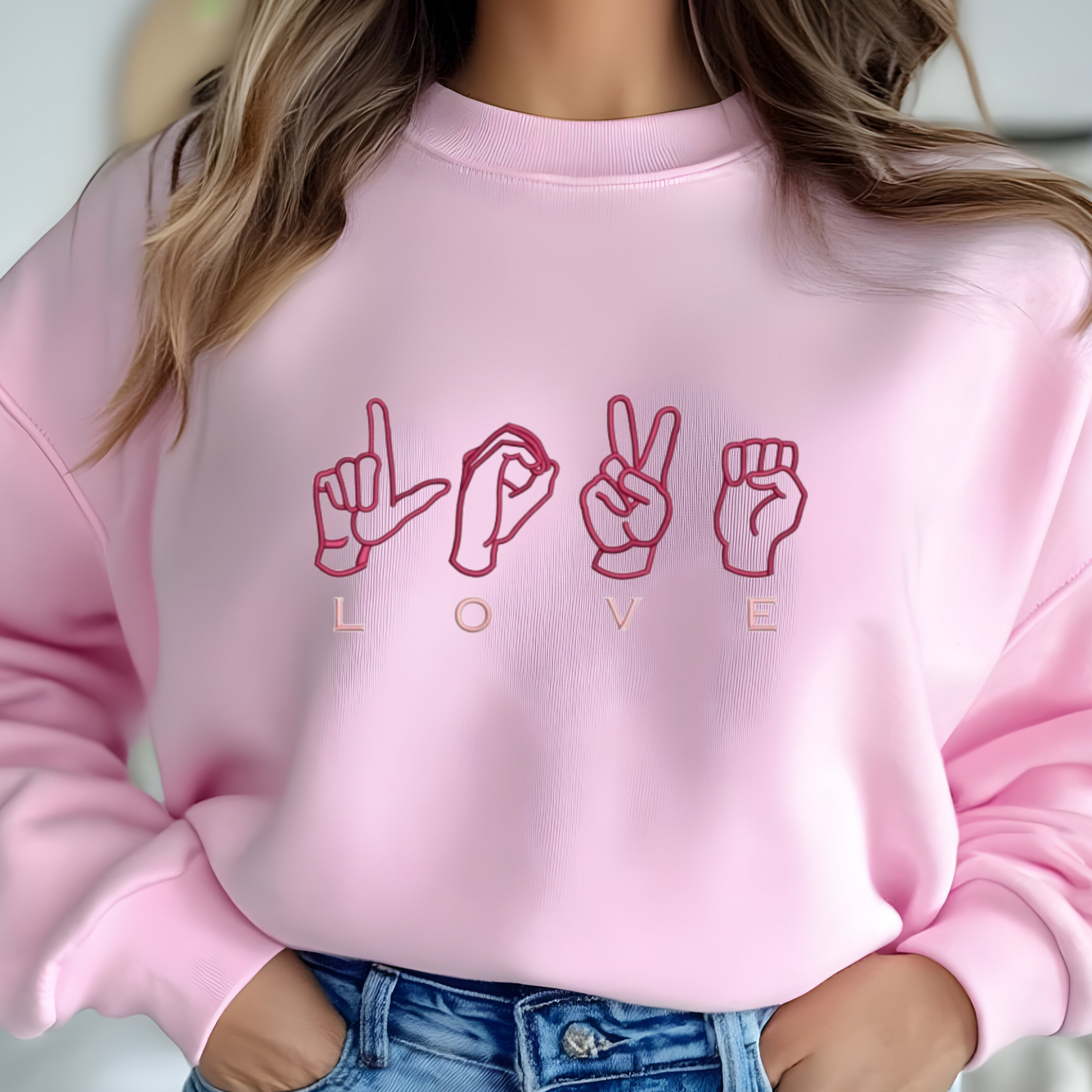 LOVE Embroidery Sweatshirt Designs Valentine’s Special. Perfect Sweatshirts for Valentine’s Day💕