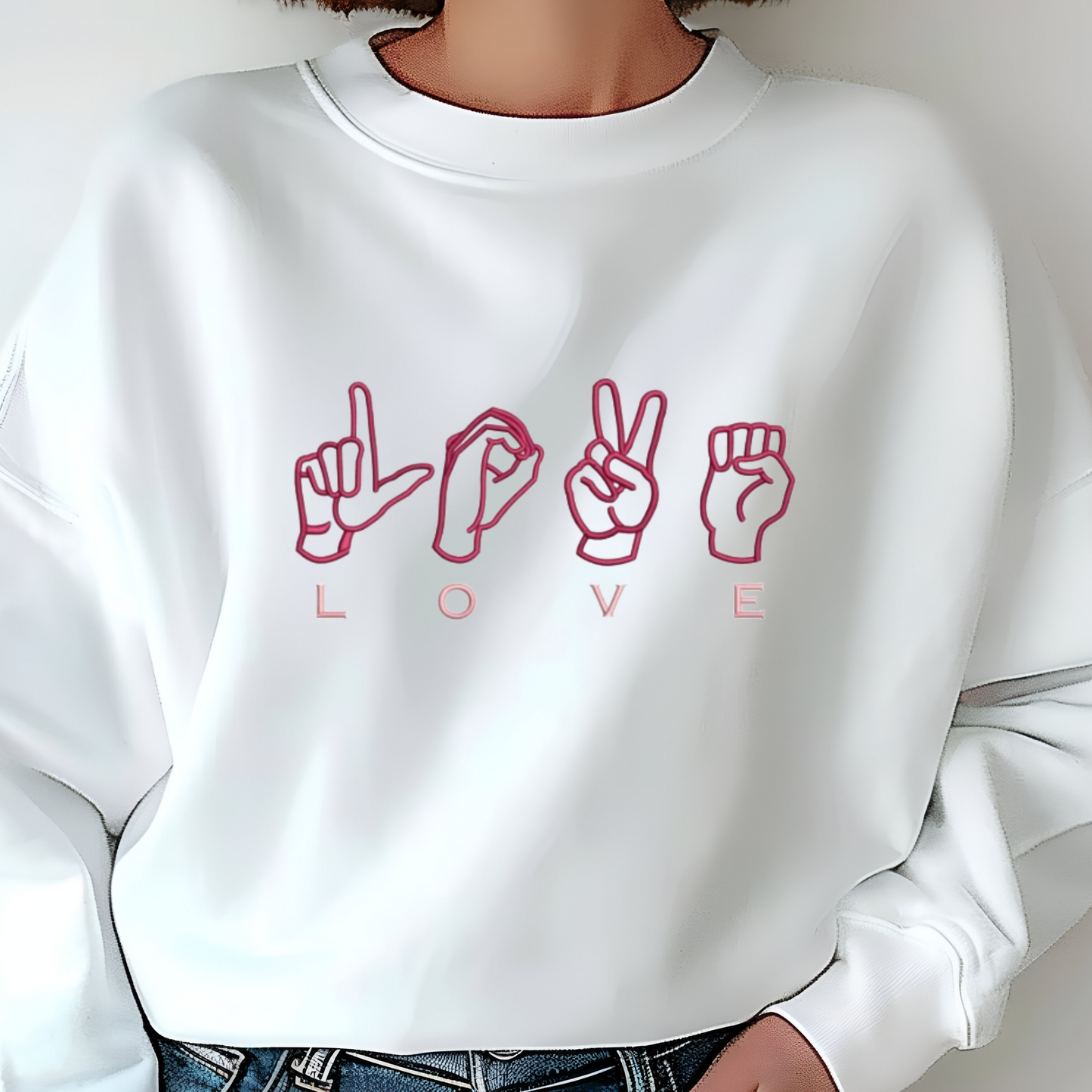 LOVE Embroidery Sweatshirt Designs Valentine’s Special. Perfect Sweatshirts for Valentine’s Day💕