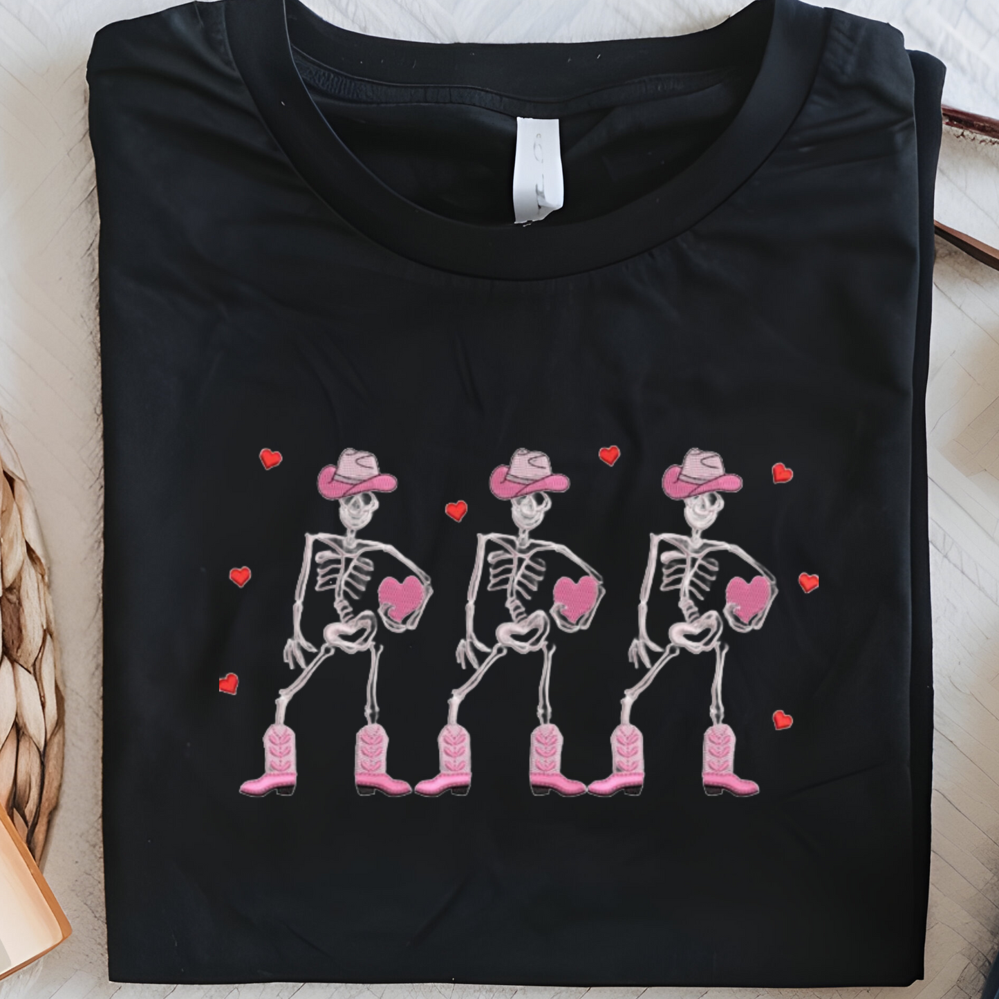 Skeleton Valentine Designs for Lovebirds, Deadly Cute Valentine Embroidered Sweatshirt Collection You’ll Love