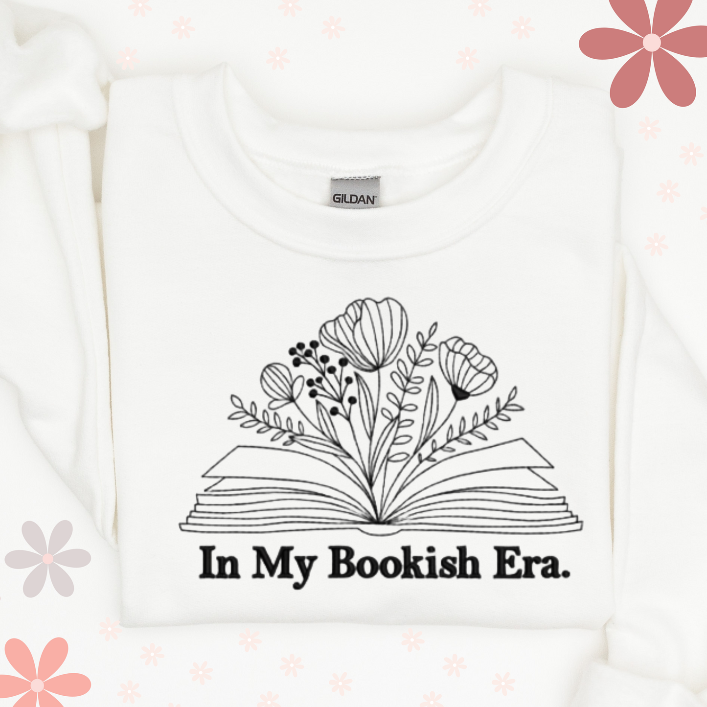 "In My Bookish Era" The Perfect Embroidered Sweatshirt for Book Lovers.