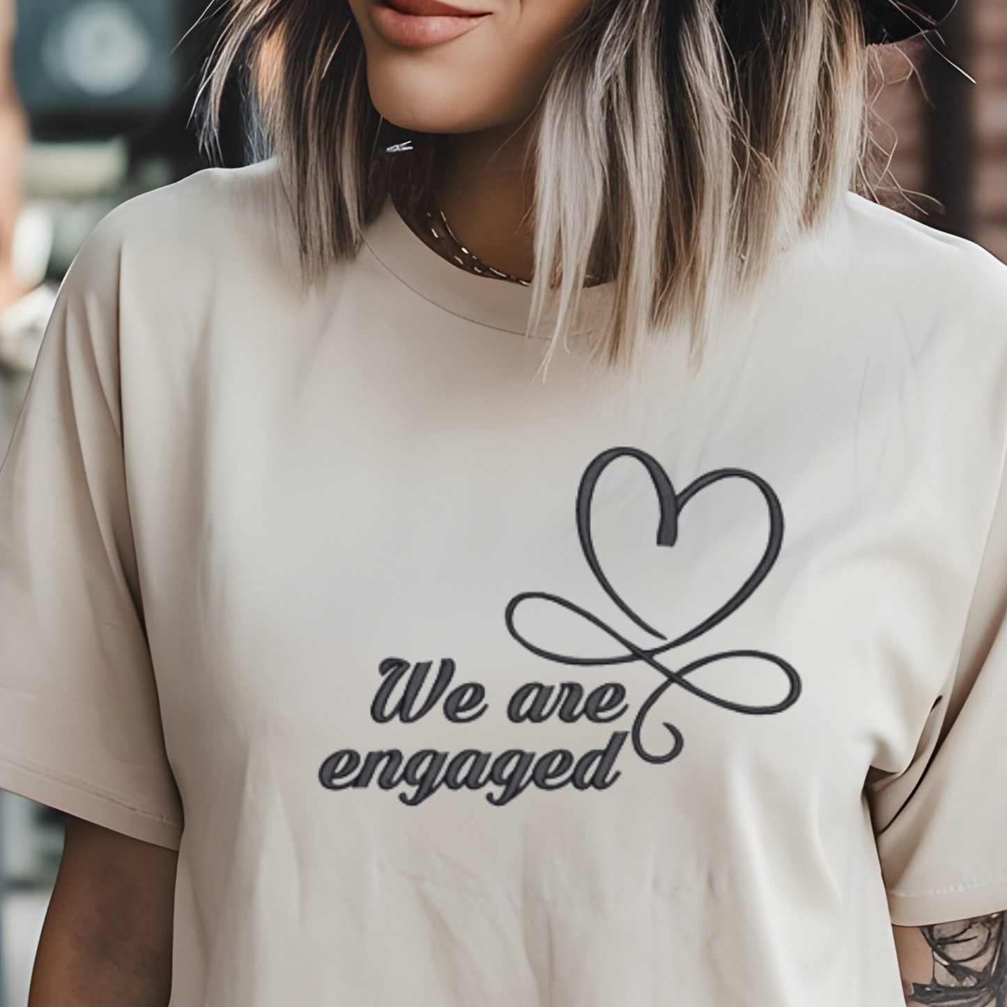 We Are Engaged 💍 Stylish & Romantic Embroidered Sweatshirt.